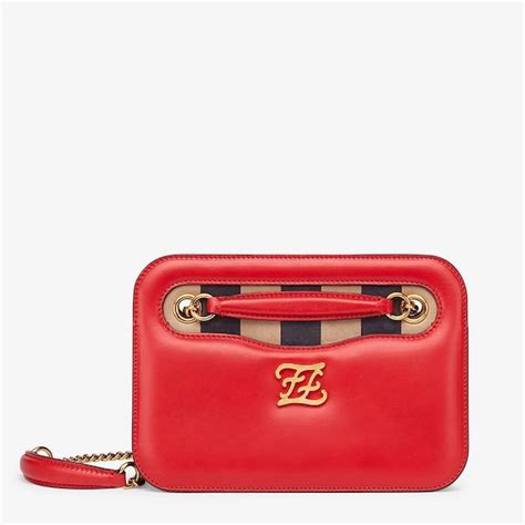 borsa fendi rossa con tasca laterale|borse per donna.